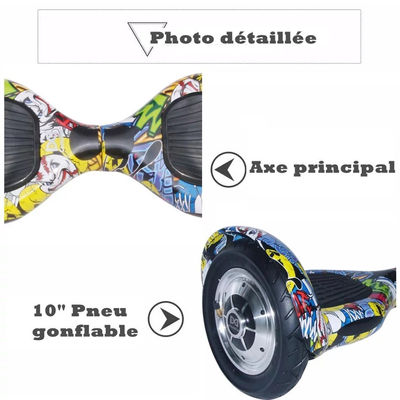 10&amp;quot; Hoverboard gyropode electric auto équilibre Scooter auto balance 2 roues - Photo 2