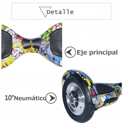 10&amp;quot; Hoverboard Patinete Eléctrico Bluetooth Scooter Auto equilibrio - Foto 2