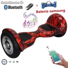 10&quot; Patín Eléctrico Bluetooth Hoverboard scooter Batería Samsung Auto equilibrio