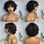 100% cheveux human bob perruque avec frange - Photo 3