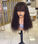 100% cheveux human bob perruque avec frange - Photo 5