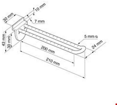 100 Ganci Doppi in Plastica da 20 cm per Pannello Dogato - Foto 2