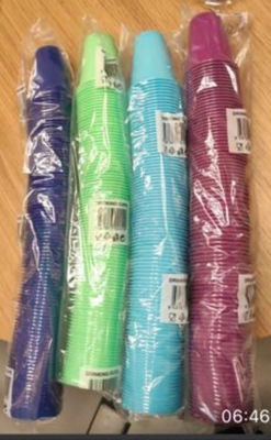 100 gobelet plastique jetable de couleurs au pris de 19,50 MAD - Photo 2
