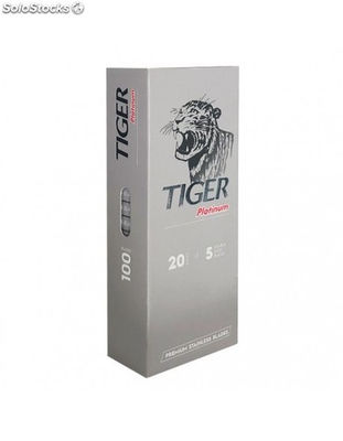 100 Hojas Doble Filo Tiger Platinum