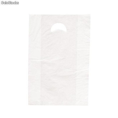 100 sacs blancs poignées découpées 42 x 55 x 10 cm