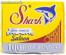 100 Shark Super Stainless Straight Edge Barber Razor Blades for Professional Bar