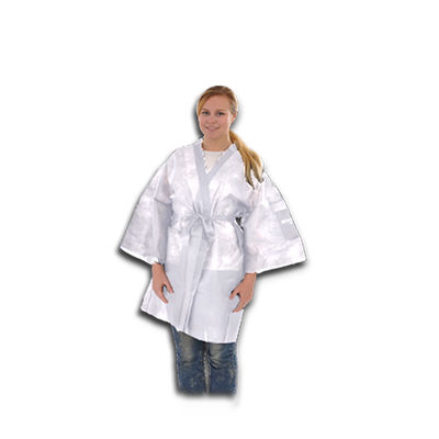 100 uds Batas descartáveis Kimono branco 40 gr