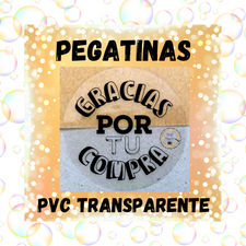 1000 pegatinas PVC transparente