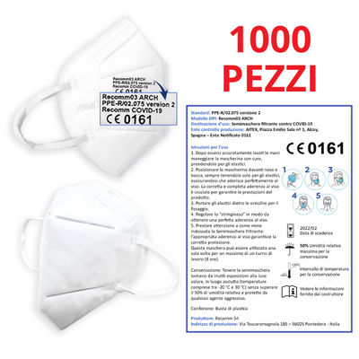 1000 pezzi mascherina Italiana certificata CE0161 per protezione contro Covid-19