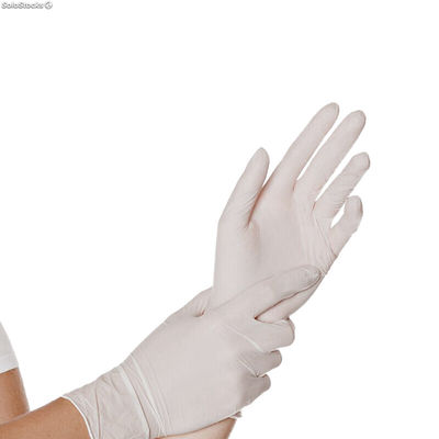 1000 uds guantes de látex blanco sin polvo TS