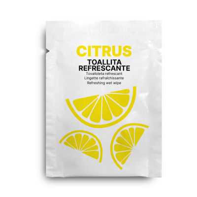 1000 unidades | Toallitas refrescantes limón con Aloe Vera Ecológica | Toallitas
