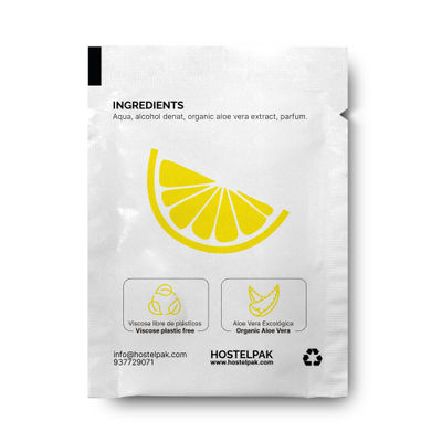 1000 unidades | Toallitas refrescantes limón con Aloe Vera Ecológica | Toallitas - Foto 2
