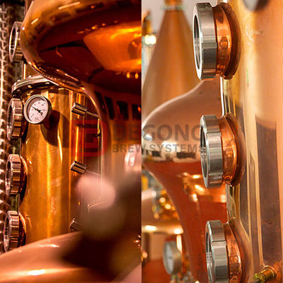 1000L Whiskey Brandy Gin Micro Brewing Equipment Alcohol Copper Distiller - Foto 3