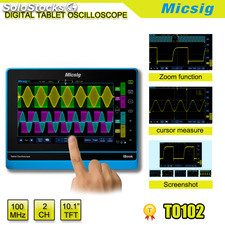 100MHz TO102 osciloscopio digital con 10.1&quot; TFT pantalla tactil