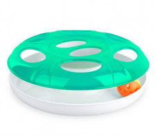 10605 Juego interactivo para gatos de plástico con bola UFO 25 cm Verde