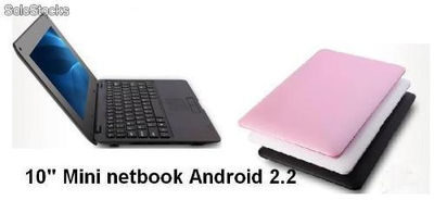 10pul mini netbook notebook laptop android2.2 800m 4gb wifi camara