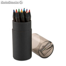 12 crayons de couleurs noirs noir MIIT3630-03