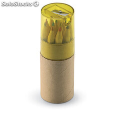 12 lápices de colores amarillo transparente MIKC6230-28