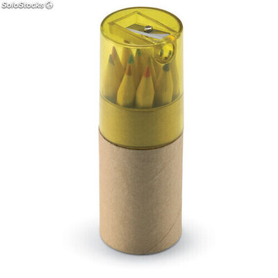 12 lápices de colores amarillo transparente MIKC6230-28