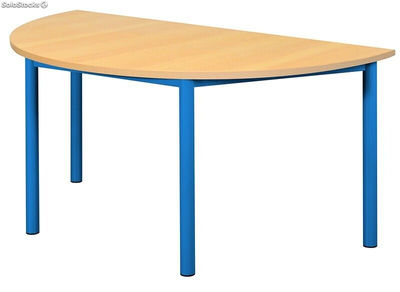 120x60 cm - Table scolaire demi-lune 4 pieds CELIA