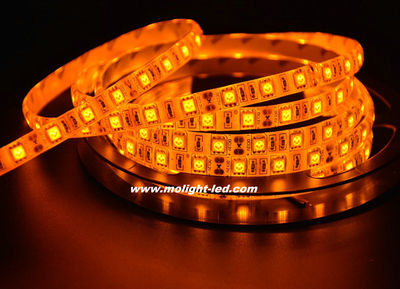 12V SMD5050 Flexible Tira LED 300LED/Roll luz dorada golden light alta calidad