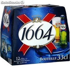 1664 Bière blonde premium : le pack de 12 bouteilles de 33cL