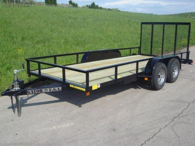 16ft x 76&quot; utility trailer, remolque, atv trailer, 7 000 lbs