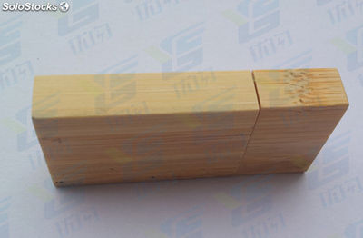 16G Memoria USB de bambú ecológico con logo grabado por láser gratis - Foto 2