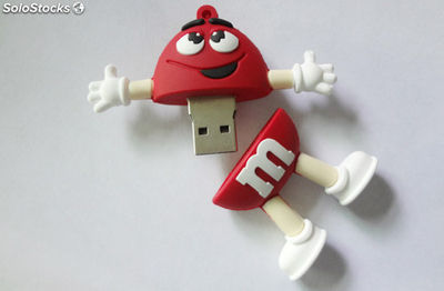 16G mini M &amp;amp; M bande dessinée USB Flash Drive Lecteur de Mémoire Stick Cadeau - Photo 2