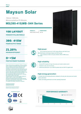 182MM pannelli solari/moduli solari tutto nero 410w mezza cella PERC - Foto 4