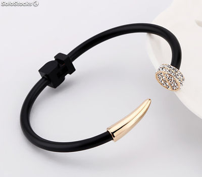 18ct pink gold-plated steel bracelet set with Swarovski® crystal. - Zdjęcie 2
