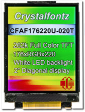 2,0 Zoll (5,1cm) tft-Farb-Modul - 176xRGBx220 Bildpunkte (CFAF176220U-020T)