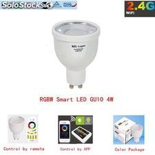 2.4g rgb Blanc intelligent éclairage led wifi gu10 led 4w pour Android / iOS