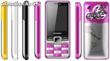 2.4pul celular phone movil chino q008 sc6531d gsm 4bandas triple-sim bt FM