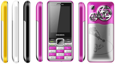 2.4pul celular phone movil chino q008 sc6531d gsm 4bandas triple-sim bt FM