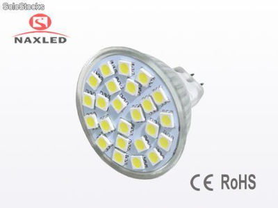 2.8Watt, mr16 led spot light, 24pcs 5050 smd LEDs, 240lm, residential lighting