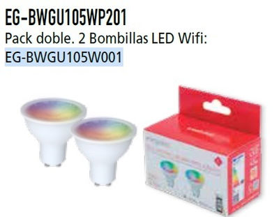 2 bomb wifi GU10 5W 400LM rgb+cct energeeks eg-BWGU105WP201 - Foto 2
