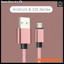 2 en 1 Aluminum Cables rápidos del USB de celulares la carga para el iPhone 5 6
