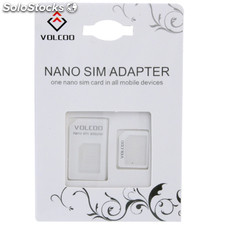 2 en 1 Volcoo tarjeta Nano SIM a la tarjeta SIM Nano Adapter + tarjeta Micro SIM