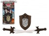 2 espadas medievales c escudo 63X32CMS