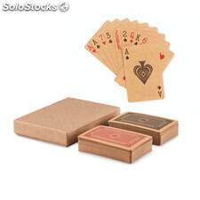 2 mazzi di carte in carta ricic legno MIMO6518-40