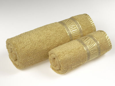 2 ręczniki bawełniane zebra gold 50x90+70x140