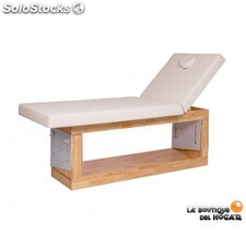 2 Secção mesa de massagem fixa com base em madeira natural - Occi WKS017.A26
