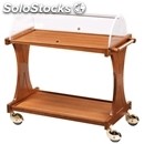 2-shelf wooden catering trolley - mod. cl2360 - for desserts and starter dishes