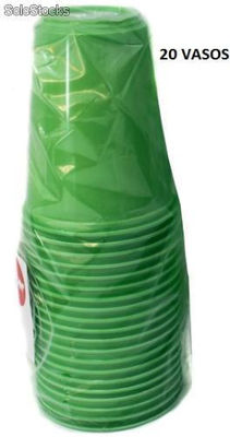 20 plástico verde cup 200 cc