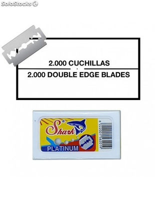 2000 Cuchillas de afeitar Doble Hoja Shark Platinum