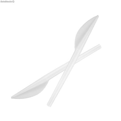 2000 facas descartáveis plástico reciclável 16,5 cm