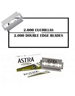 2000 Hojas de Doble Filo Astra Superior Platinum