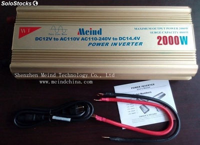 2000W inversor de corriente onda senoidal pura convertidor AC cargador autos - Foto 4