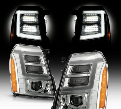 2007-2014 Cadillac Escalade HID - Xenon Model LED DRL Projector Headlights - Foto 2